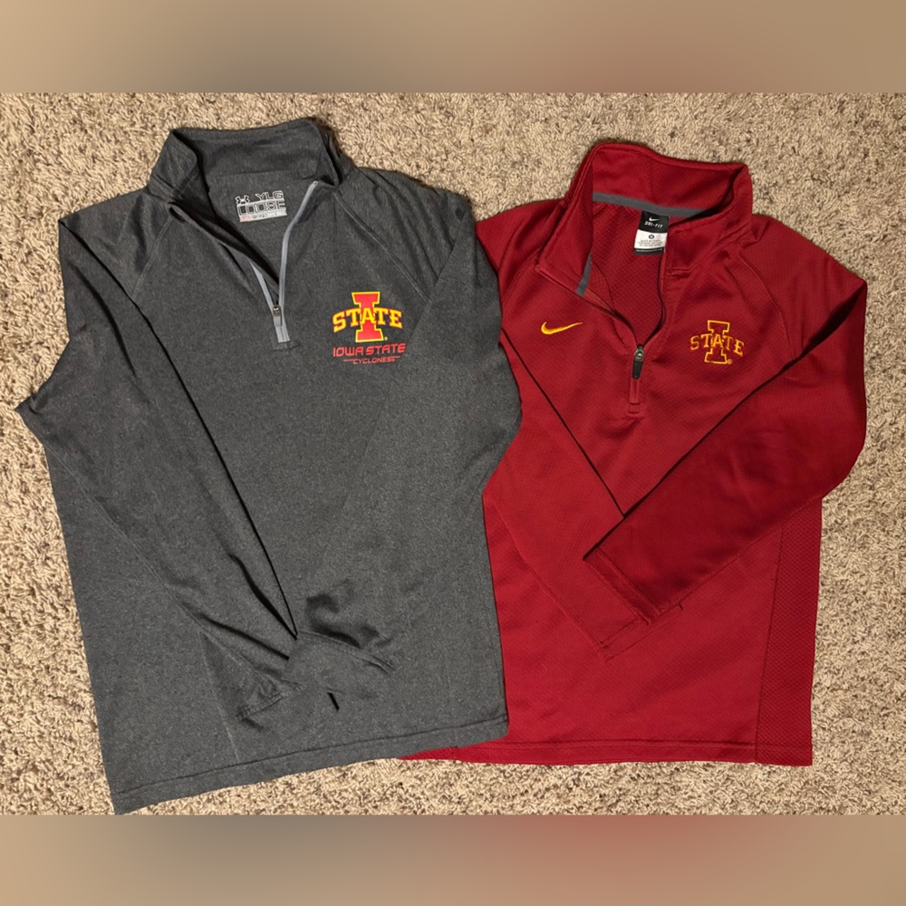 Lot of 2 Youth Iowa State pullovers